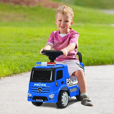 Costway Kids Ride On Push Police Car Licensed Mercedes Benz Push And Ride Racer 3 Costway Kids Ride On Push Police Car Licensed Mercedes Benz Push And Ride Racer