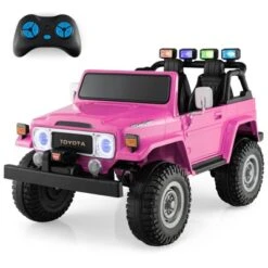 Costway 2 Seater Ride On Truck Car 12V Licensed Toyota FJ40 RC W/ Laser Light & Music -Kiddie Kingdom Store GUEST df079ecc c0ba 4c4c 9a35 f0d1b6d87e53