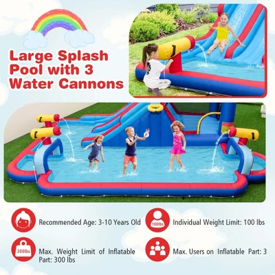 Costway Inflatable Water Slide Park Kids Bounce House Climbing Jumping Without Blower 7 Costway Inflatable Water Slide Park Kids Bounce House Climbing Jumping Without Blower - Image 5