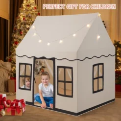 Costway Kids Play Castle Tent Large Playhouse Toys Gifts W/ Star Lights Washable Mat -Kiddie Kingdom Store GUEST e108d25a c9f8 413b 8e36 0c4020532864