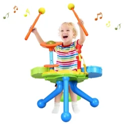 Kids Electric Jazz Drum Set Musical Instrument W/ Stool Mic & LED Light 19 Kids Electric Jazz Drum Set Musical Instrument W/ Stool Mic & LED Light -Kiddie Kingdom Store GUEST e10ca477 15d0 4d09 af25 dc57bce78ea2