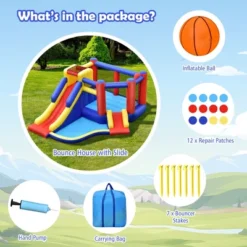 Costway Inflatable Bouncy Castle Kids Jumping House W/ Double Slides Air Blower Excluded 19 Costway Inflatable Bouncy Castle Kids Jumping House W/ Double Slides Air Blower Excluded -Kiddie Kingdom Store GUEST e11e1283 78bb 4c78 8ab2 ff541289f600