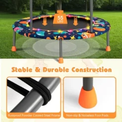 Costway 36'' Mini Toddler Trampoline W/LED Bluetooth Speaker Detachable Handle Kids Gifts 15 Costway 36'' Mini Toddler Trampoline W/LED Bluetooth Speaker Detachable Handle Kids Gifts -Kiddie Kingdom Store GUEST e1233186 f3aa 4dc5 975d 0023abffd708