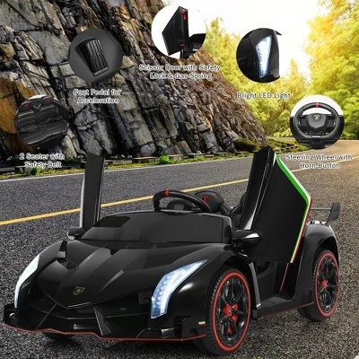 Costway 12V 2-Seater Licensed Lamborghini Kids Ride On Car W/ RC & Swing Function 7 Costway 12V 2-Seater Licensed Lamborghini Kids Ride On Car W/ RC & Swing Function - Image 5