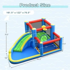 Costway Inflatable Kids Water Slide Outdoor Indoor Slide Bounce Castle With 550W Blower 13 Costway Inflatable Kids Water Slide Outdoor Indoor Slide Bounce Castle With 550W Blower -Kiddie Kingdom Store GUEST e24e0b2a 4bf6 4ddd 8cf9 791a0af73049