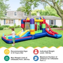 Costway Mutifunctional Kids Infalatable Bounce Castle With 50 Ocean Balls & 735W Blower -Kiddie Kingdom Store GUEST e5b8ecfd b8c6 45f0 8ebe 499e3795f192