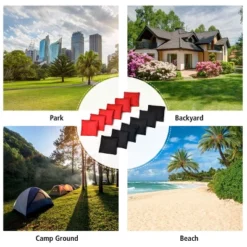 Costway Weather Resistant Cornhole Bags Black Red Set Of 12 Beanbag Toss -Kiddie Kingdom Store GUEST e79e5522 c197 4c5e b226 0a1be9dee21d
