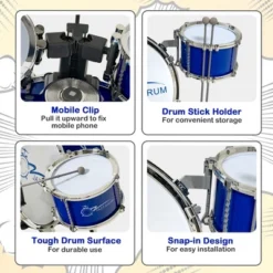Costway Jazz Drum Set For Toddler Kids Educational Toy W/Keyboard Cymbal Microphone -Kiddie Kingdom Store GUEST e7a30512 69e5 4739 ac73 35a7a22414fa