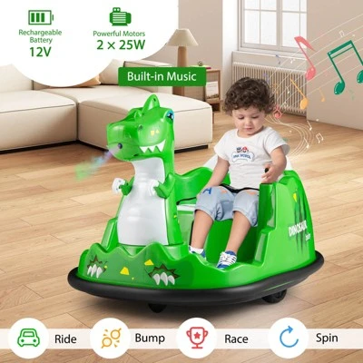 Costway Bumper Car For Kids With Remote Control, Spray Colorful Flashing Lights 7 Costway Bumper Car For Kids With Remote Control, Spray Colorful Flashing Lights - Image 5
