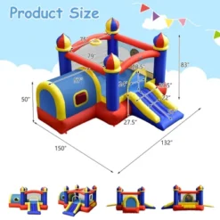 Costway Inflatable Castle Kids Bounce House W/ Slide Jumping & Playhouse Blower Excluded -Kiddie Kingdom Store GUEST e818b28d 6e62 411a bda1 f2bcfbd308f8