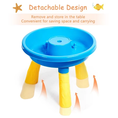 Costway 2 In 1 Sand And Water Table Activity Play Center Kids Splash Pond Beach Toy Set 6 Costway 2 In 1 Sand And Water Table Activity Play Center Kids Splash Pond Beach Toy Set - Image 4