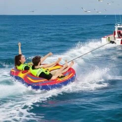 Costway Towable Tube For Boating 1 Or 2 Person Inflatable Boat Tube For Youth & Adult -Kiddie Kingdom Store GUEST e907e717 7669 4fa3 ac13 8424d6f5e517