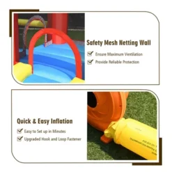 Costway Inflatable Bounce House Slide Jumping Castle Soccer Goal Ball Pit Without Blower -Kiddie Kingdom Store GUEST e9783b72 ece8 4713 a8b8 3b8d000ee22b