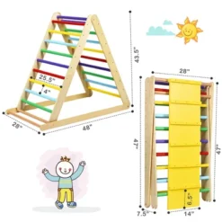 Costway Foldable Wooden Climbing Triangle Indoor Climber W/Ladder For Baby Toddler 16 Costway Foldable Wooden Climbing Triangle Indoor Climber W/Ladder For Baby Toddler -Kiddie Kingdom Store GUEST e9789618 bf94 46f8 9596 3e10fe71186c