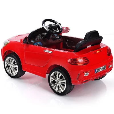 Costway 6V Kids Ride On Car RC Remote Control Battery Powered W/ LED Lights MP3 Red 6 Costway 6V Kids Ride On Car RC Remote Control Battery Powered W/ LED Lights MP3 Red - Image 4