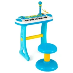 Costway 31 Key Kids Piano Keyboard Toy Toddler Musical Instrument W/ Microphone PinkBlue -Kiddie Kingdom Store GUEST eb9890fd 30a7 42d0 81b4 4aebd7e63fad