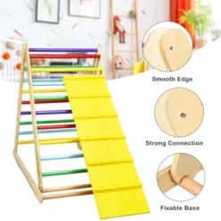 Costway Foldable Wooden Climbing Triangle Indoor Climber W/Ladder For Baby Toddler 15 Costway Foldable Wooden Climbing Triangle Indoor Climber W/Ladder For Baby Toddler -Kiddie Kingdom Store GUEST ebd84836 f7ab 47ce a4f5 f2b452faad1c