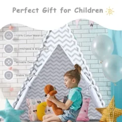 Costway 5.2' Portable Kids' Play Tent Playhouse Sleeping Dome W/ Cushion -Kiddie Kingdom Store GUEST ec990b0d 43e2 492c b3de 58314bcb3c83