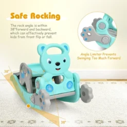 Costway Baby Rocking Horse Slide Set 4-in-1 Kids Swing Toys W/Basketball Hoop Ferrule GreenPink -Kiddie Kingdom Store GUEST ece74d4f 315e 4dab 9940 458a4a6d0273