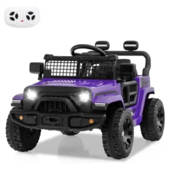 Costway 12V Kids Ride On Truck Car Battery Powered Electric Vehicle With Remote Control White/Purple/Red/Blue/Black/Pink -Kiddie Kingdom Store GUEST ed3c1c67 16d7 43da 8913 62e104090a00