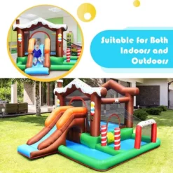 Costway Inflatable Bouncer Snow House Jump ClimbingSlide Ball Pit W/ Tunnel & Blower -Kiddie Kingdom Store GUEST ee11ea9f 7223 45c7 9190 70765c237e92