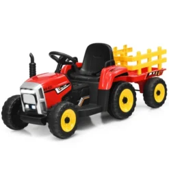 Costway 12V Kids Ride On Tractor With Trailer Ground Loader W/ RC & Lights RedPinkGreen 27 Costway 12V Kids Ride On Tractor With Trailer Ground Loader W/ RC & Lights RedPinkGreen -Kiddie Kingdom Store GUEST ee2e44ce 7a36 4f81 a239 0d6de5e6a58e