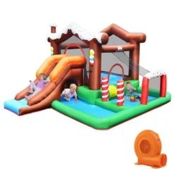 Costway Inflatable Bouncer Snow House Jump ClimbingSlide Ball Pit W/ Tunnel & Blower -Kiddie Kingdom Store GUEST ee7af304 3c3c 4888 9d99 1298158d3c35