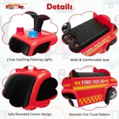Costway Kids Ride On Fire Truck Foot-to-Floor Sliding Push Car W/ Music & Bubble Maker -Kiddie Kingdom Store GUEST eed4f553 865d 4f7f b7b7 a04393de6cfc