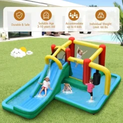 Inflatable Slide Water Park Climbing Bouncer Bounce House W/Tunnel & 735W Blower -Kiddie Kingdom Store GUEST eef3a2f3 f9bc 4689 849f 6fbade9fa3c5