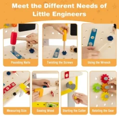 Costway Wooden Tool Bench Workbench Toy Play For Kids With Tools Set For Toddlers Ages 3 + 15 Costway Wooden Tool Bench Workbench Toy Play For Kids With Tools Set For Toddlers Ages 3 + -Kiddie Kingdom Store GUEST ef18f4b8 3603 4eb4 afa5 367032c2eaae