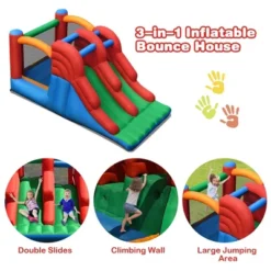 Costway Inflatable Bounce House 3-in-1 Dual Slides Jumping Castle Bouncer W/ 550W Blower -Kiddie Kingdom Store GUEST f015d959 e1f5 4b21 8c47 0dfc4f7ddaa2