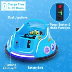 Costway 12V Kids Ride On Bumper Car Remote Control W/ Flashing LED Light & Music 21 Costway 12V Kids Ride On Bumper Car Remote Control W/ Flashing LED Light & Music -Kiddie Kingdom Store GUEST f09e0745 7d95 44c8 ac2a 666f726aece6
