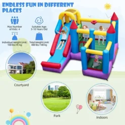 Costway 5-In-1 Inflatable Bounce Castle With Basketball Rim & Climbing Wall -Kiddie Kingdom Store GUEST f2460519 becd 4614 a95e 9e1d3c59ef6d