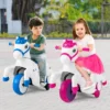 Costway 12V Kids Ride On Unicorn Toy W/ Training Wheels Music One-button Start Horse Toy -Kiddie Kingdom Store GUEST f27647e4 d791 47cf bf08 706943c75880