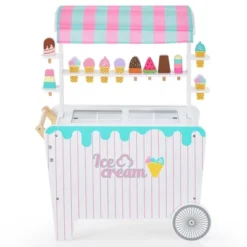 Costway Kid's Ice Cream Cart Food Trunk Play Toy Set With Display Rack & Accessories -Kiddie Kingdom Store GUEST f4603bff 78e2 4f08 8d14 063e1db8fae2