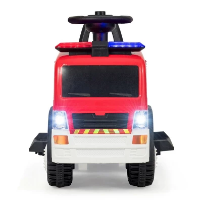 Costway Kids 6V Ride On Fire Truck Fire Engine Battery Powered W/ Siren 7 Costway Kids 6V Ride On Fire Truck Fire Engine Battery Powered W/ Siren - Image 5