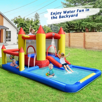 Costway Inflatable Water Slide Castle Kids Bounce House Indoor & Outdoor Without Blower 4 Costway Inflatable Water Slide Castle Kids Bounce House Indoor & Outdoor Without Blower - Image 2