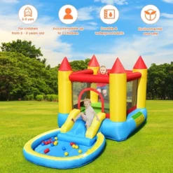 Costway Inflatable Bounce House Kids Slide Jumping Castle Bouncer W/ Balls Pool & Bag -Kiddie Kingdom Store GUEST f62b90b1 e917 49d7 93c1 e84470ffb28a