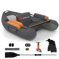 Costway Inflatable Fishing Float Tube W/Pump & Storage Pockets & Fish Ruler GrayBeigeGreen -Kiddie Kingdom Store GUEST f75615bc fba3 4400 a853 5d63257e02f5