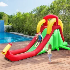 Costway Inflatable Water Slide Bounce House Bouncer Kids Jumper Climbing With 550W Blower