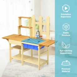 Costway Kid's Wooden Mud Kitchen Pretend Cook Playset Toy For Children -Kiddie Kingdom Store GUEST f9335859 c325 4ef7 abf8 3aed71fe6774