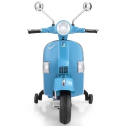 Kids Vespa Scooter 6V Rechargeable Ride On Motorcycle W/Training Wheels