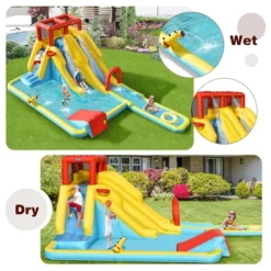 Costway 7 In 1 Inflatable Dual Slide Water Park Climbing Bouncer -Kiddie Kingdom Store GUEST f9ffe53d 1145 436f 9631 21b435c2ffd5