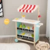 Costway Kids Ice Cream Cart Wooden Toddler Farmers Market Stand W/ Chalkboard & Storage -Kiddie Kingdom Store GUEST fb4cda25 2fbb 4dfc a282 4caa2278ba59