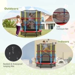 Costway 55'' Kids Trampoline Recreational Bounce Jumper W/Safety Enclosure Net Heavy-duty 19 Costway 55'' Kids Trampoline Recreational Bounce Jumper W/Safety Enclosure Net Heavy-duty -Kiddie Kingdom Store GUEST fc2fa189 061d 4a62 ab2f 3eab8f6162d9