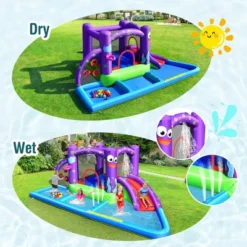 Costway Inflatable Water Slide Castle Kids Bounce House W/ Octopus Style Blower Excluded -Kiddie Kingdom Store GUEST fc4ce505 8159 4515 ac05 ac24981f289f