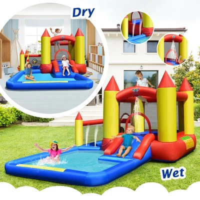 Costway Inflatable Water Slide Castle Kids Bounce House Indoor & Outdoor Without Blower 5 Costway Inflatable Water Slide Castle Kids Bounce House Indoor & Outdoor Without Blower - Image 3