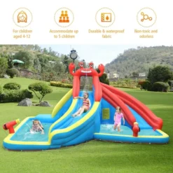 Costway Inflatable Water Slide Crab Dual Slide Bounce House Splash Pool Without Blower -Kiddie Kingdom Store GUEST ffb0151d e480 4472 bc00 6df350c6ff1e