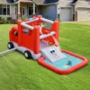 Costway Fire Truck Themed Inflatable Castle Water Park Kids Bounce House Blower Excluded -Kiddie Kingdom Store GUEST ffd21916 ab49 4748 aa2f e71b6dd139f8